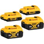 DeWalt 20V MAX DCB324-4 Lithium-Ion 2Ah and 4Ah Battery Combo Pack