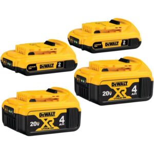 DeWalt 20V MAX DCB324-4 Lithium-Ion 2Ah and 4Ah Battery Combo Pack