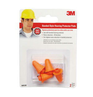 3M 28 dB Polyurethane Foam Band Earplugs Orange