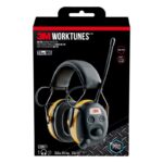 3M WorkTunes 24 dB Plastic Professional Hearing Protectors Black/Yellow