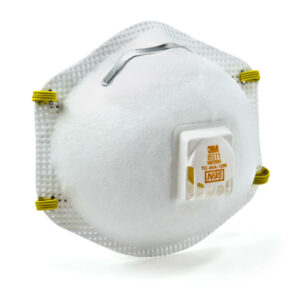 3M N95 Sanding and Fiberglass Disposable Respirator Valved White - Image 2