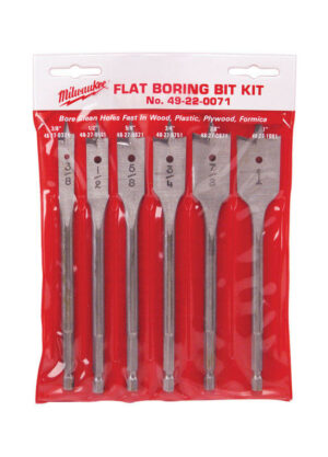 Milwaukee 6 in. L High Carbon Steel Universal Set Flat Boring Bit Hex Shank