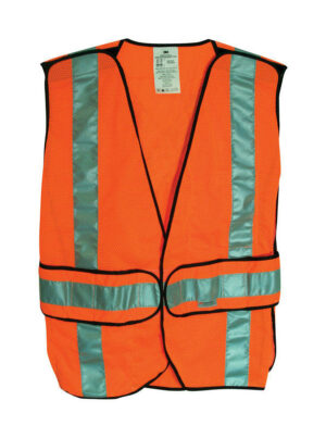 3M Scotchlite Reflective Safety Vest with Reflective Stripe Orange - Image 2