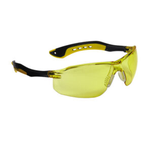 3M Safety Glasses Amber Lens Black/Yellow Frame - Image 3