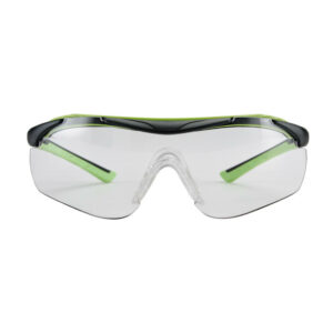 3M Anti-Fog Safety Glasses Clear Lens Black/Green Frame - Image 2