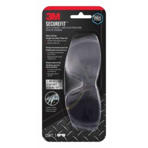 3M SecureFit Anti-Fog Safety Glasses Gray Lens Black Frame
