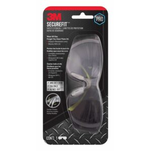 3M SecureFit Anti-Fog Safety Glasses Mirror Lens Black/Green Frame