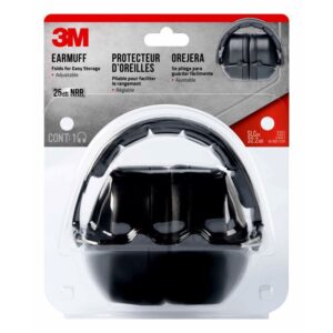 3M 25 dB Soft Foam Folding Earmuffs Black