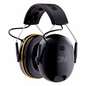 3M WorkTunes 24 dB Over-the-Head Hearing Protector Earmuff Black/Yellow - Image 2
