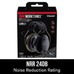 3M WorkTunes 24 dB Over-the-Head Hearing Protector Earmuff Black/Yellow