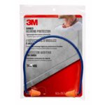 3M 28 dB PVC Hearing Protector Banded Ear Plugs Blue/Orange