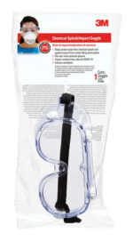 3M Chemical Splash Goggles Clear Lens Clear Frame