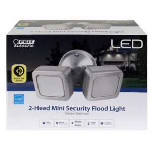 Feit LED Dusk to Dawn Hardwired LED Silver Mini Security Flood Light - Image 2