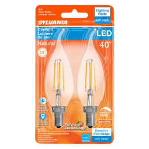 Sylvania Natural B10 E12 (Candelabra) LED Bulb Daylight 40 Watt Equivalence