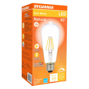 Sylvania Natural ST19 E26 (Medium) LED Bulb Soft White 40 Watt Equivalence - Image 2