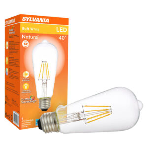 Sylvania Natural ST19 E26 (Medium) LED Bulb Soft White 40 Watt Equivalence