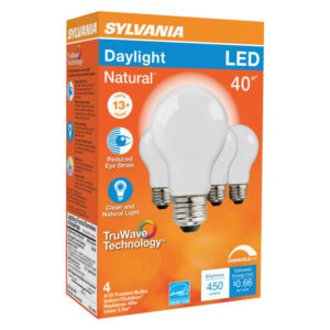 Sylvania Natural A19 E26 (Medium) LED Bulb Daylight 40 Watt Equivalence - Image 2