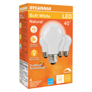 Sylvania Natural A19 E26 (Medium) LED Bulb Soft White 40 Watt Equivalence - Image 2
