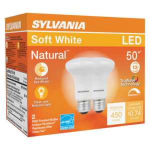 Sylvania Natural R20 E26 (Medium) LED Floodlight Bulb Soft White 50 Watt Equivalence - Image 2