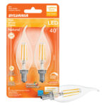 Sylvania Natural B10 E12 (Candelabra) LED Bulb Soft White 40 Watt Equivalence