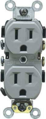 Leviton 15 amps 125 V Duplex Gray Outlet