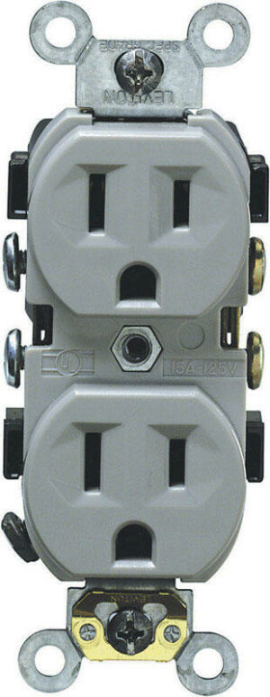 Leviton 15 amps 125 V Duplex Gray Outlet