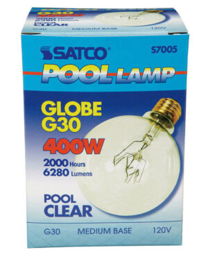 Satco 400 W G30 Globe Incandescent Bulb E26