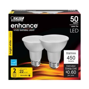 Feit Enhance PAR20 E26 (Medium) LED Bulb Bright White - Image 2
