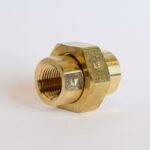 ATC 1/2 in. FPT 1/2 in. D FPT Yellow Brass Union