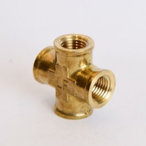ATC 1/4 in. FPT 1/4 in. D FPT Brass Cross