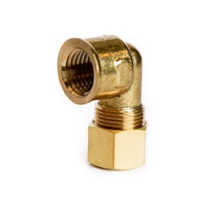 ATC 3/8 in. Compression 1/4 in. D FPT Brass 90 Degree Elbow - Image 2