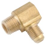Anderson Metals 3/8 in. Flare Elbow 1/4 in. D MIP Brass 90 Degree Elbow (Case of 5)