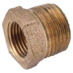 Anderson Metals 1-1/4 in. MPT 1 in. D FPT Brass Hex Bushing (Case of 5)