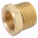 Anderson Metals 1 in. MIP 3/8 in. D FIP Yellow Brass Hex Bushing (Case of 5)