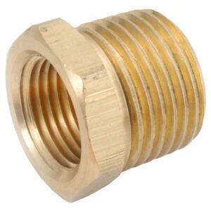 Anderson Metals 1 in. MIP 3/8 in. D FIP Yellow Brass Hex Bushing (Case of 5)