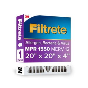 3M Filtrete Polyester 12 MERV Pleated Allergen Air Filter (Case of 4)