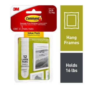 3M Command White Large Picture Hanging Strips