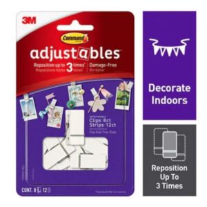 3M Command Adjustables White Small Picture Hanging Strips