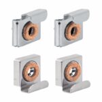 Prime-Line Chrome Silver Small Adjustable Mirror Clip Set