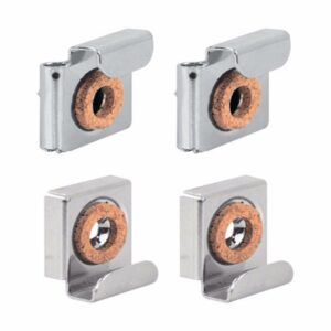 Prime-Line Chrome Silver Small Adjustable Mirror Clip Set