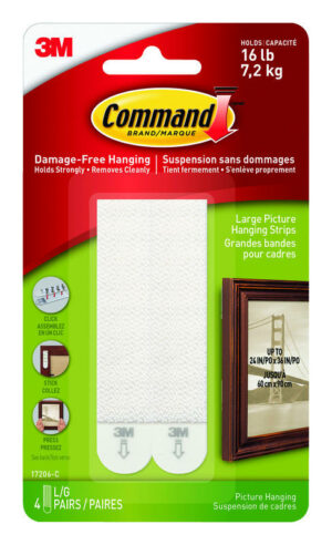 3M Command White Large Picture Hanging Strips