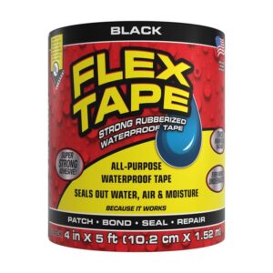 Flex Seal Flex Tape 4 in. W X 5 ft. L Black Waterproof Repair Tape