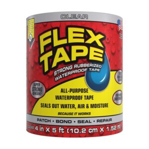 Flex Seal Flex Tape 4 in. W X 5 ft. L Clear Waterproof Repair Tape