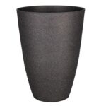 Polyresin Speckle Tall Planter Charcoal