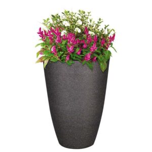 Polyresin Speckle Tall Planter Charcoal - Image 2