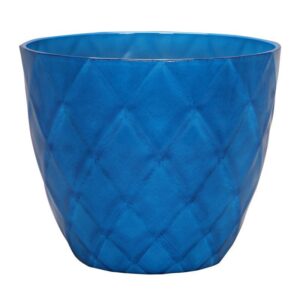 Polyresin Diamond Planter Blue