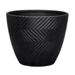 Polyresin Yuma Planter Black