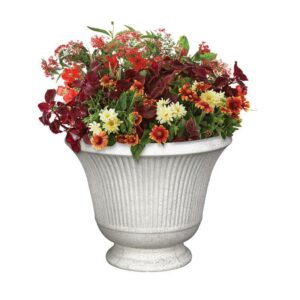 Polyresin Pedestal Urn Planter Stone - Image 2