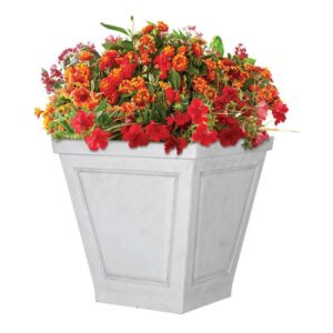 Polyresin New England Planter White - Image 2
