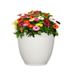 Polyresin Shea Planter White - Image 2